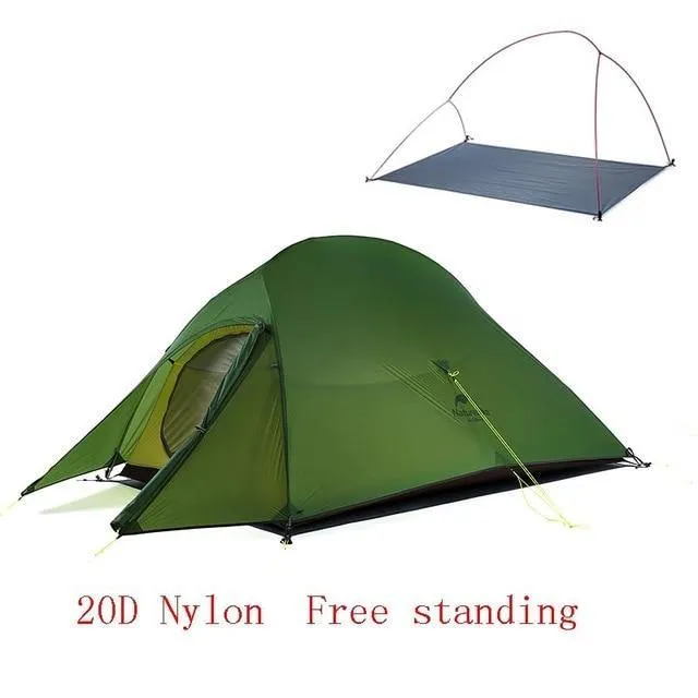 2 Person Ultralight Freestanding Camping Tent with Free Mat