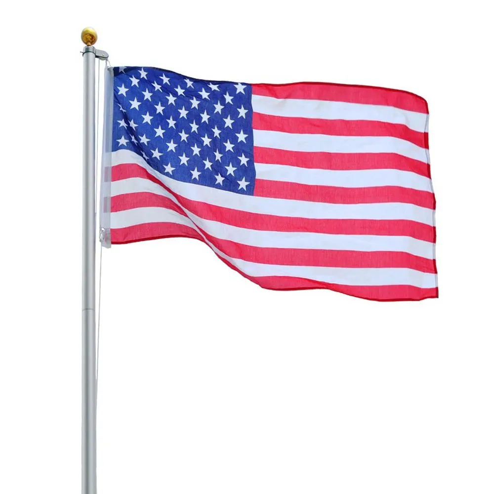 20 ft Aluminum Sectional Flagpole Kit with US Flag