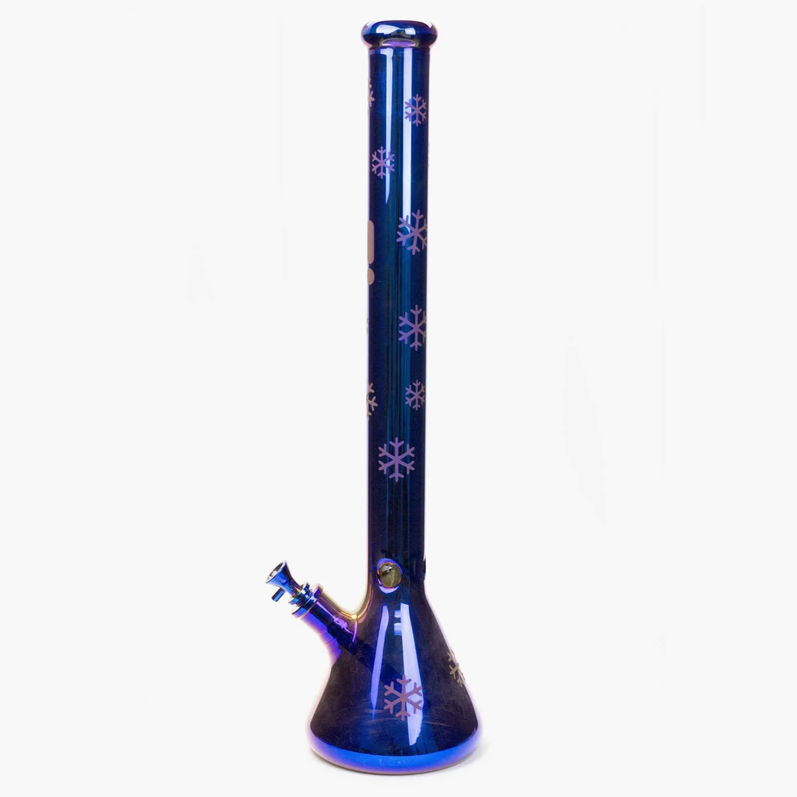 24" Infyniti Snowflake 7 mm metallic glass water bong