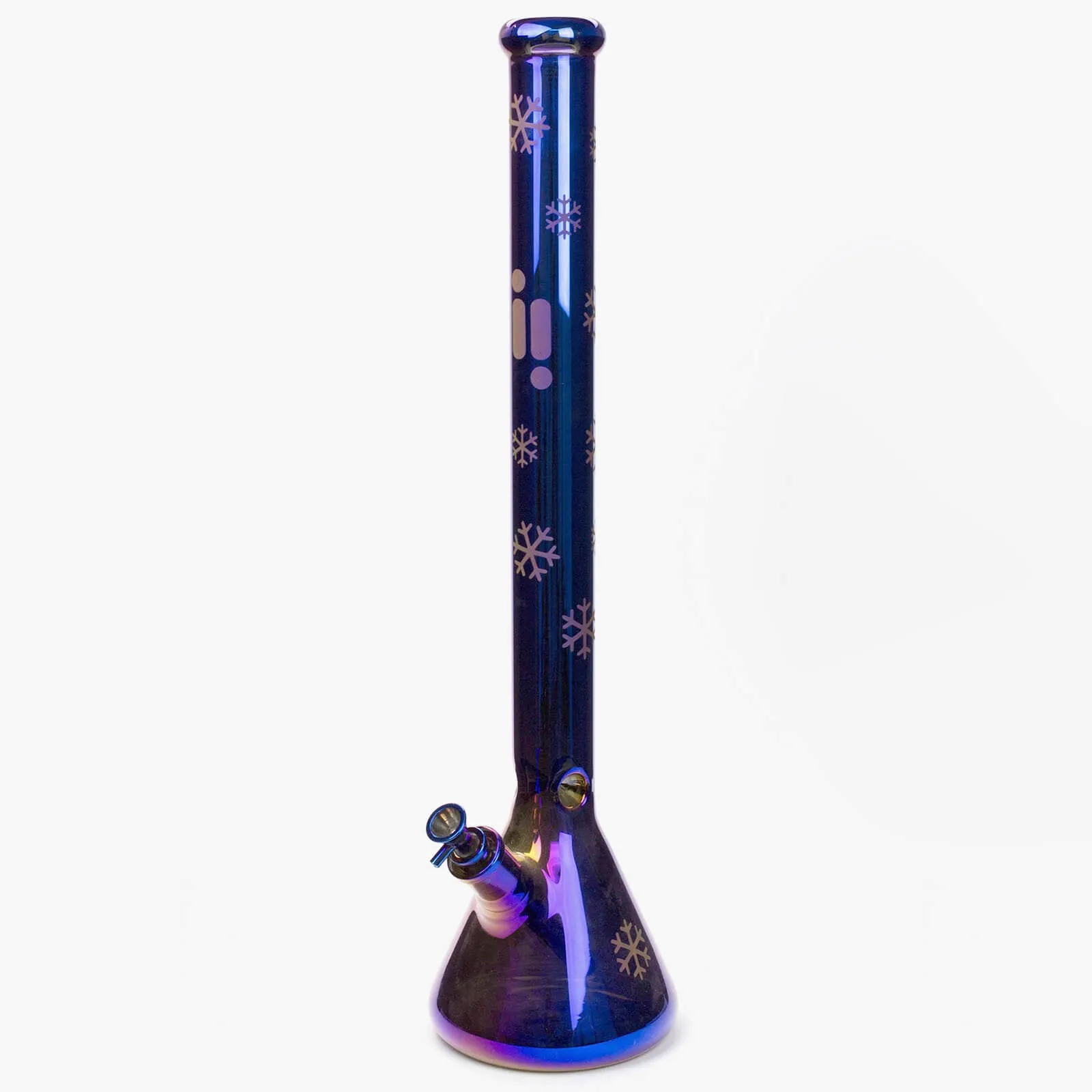 24" Infyniti Snowflake 7 mm metallic glass water bong