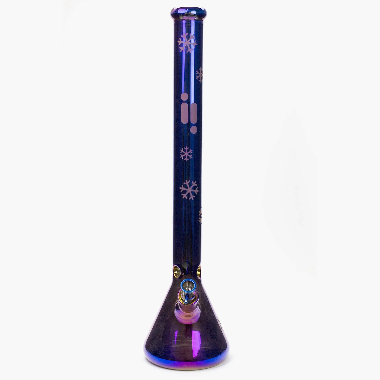 24" Infyniti Snowflake 7 mm metallic glass water bong