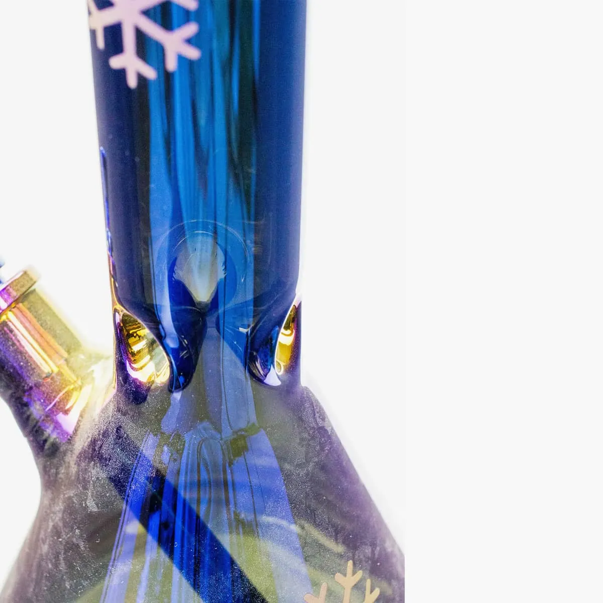 24" Infyniti Snowflake 7 mm metallic glass water bong