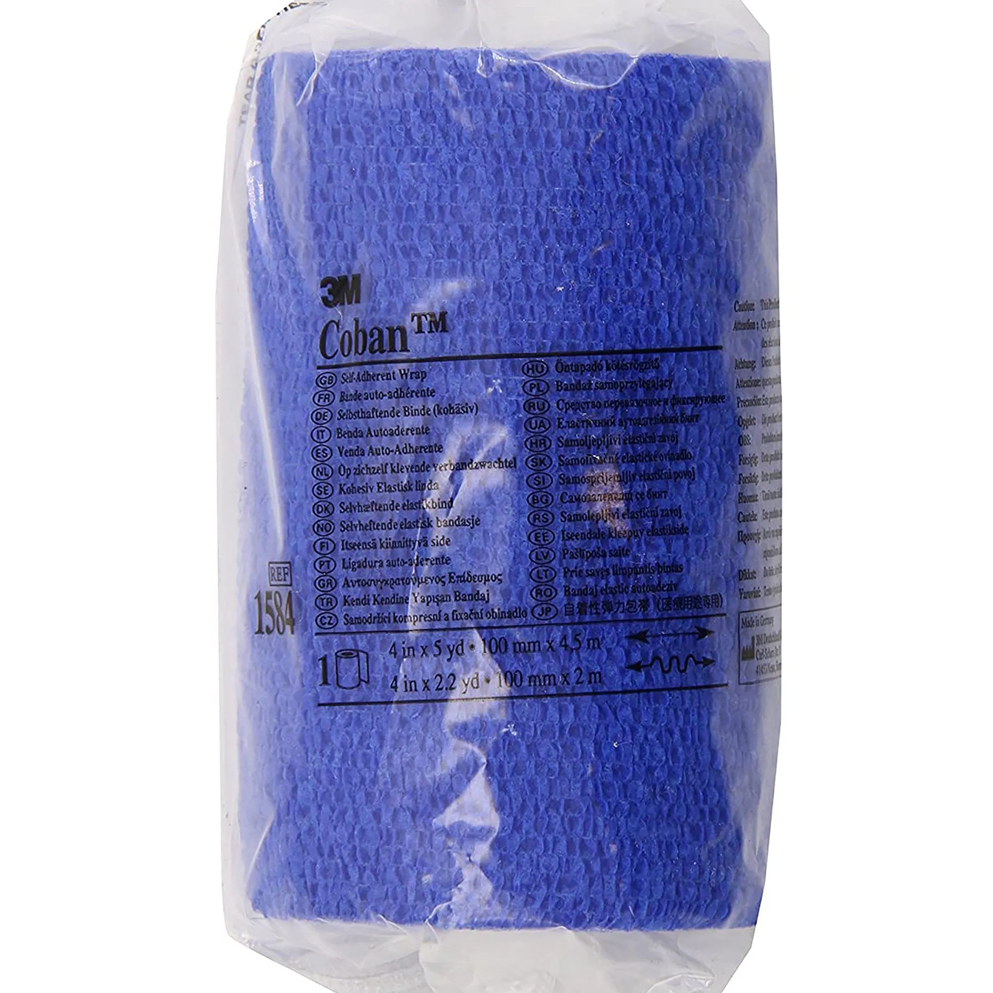 3M™ Coban™ Self-adherent Closure Cohesive Bandage, 4 Inch x 5 Yard, 1 Box of 18