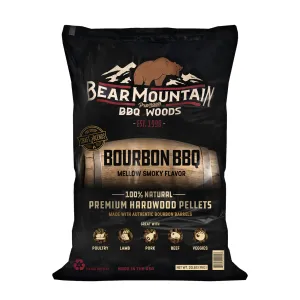 Bear Mountain BBQ All Natural Bourbon Craft Blend Wood Smoker Pellets, 20 Pounds