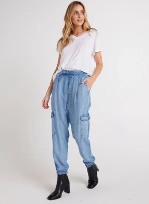 BEL Isla Pleated Denim Jogger