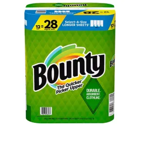 Bounty Select-A-Size Paper Towels, White (105 sheets/roll, 12 rolls)