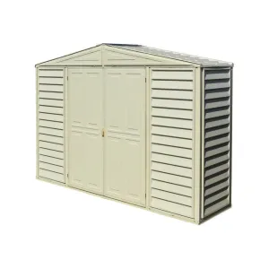 DuraMax | 10.5x3x6 Ft SidePro Vinyl Plastic Storage Shed with Foundation