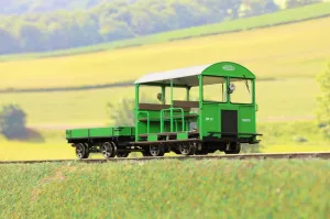 Ellis Clark Trains E1017 Finescale O Gauge Wickham Trolley & Trailer, BR (SR) Green 'DS3321'