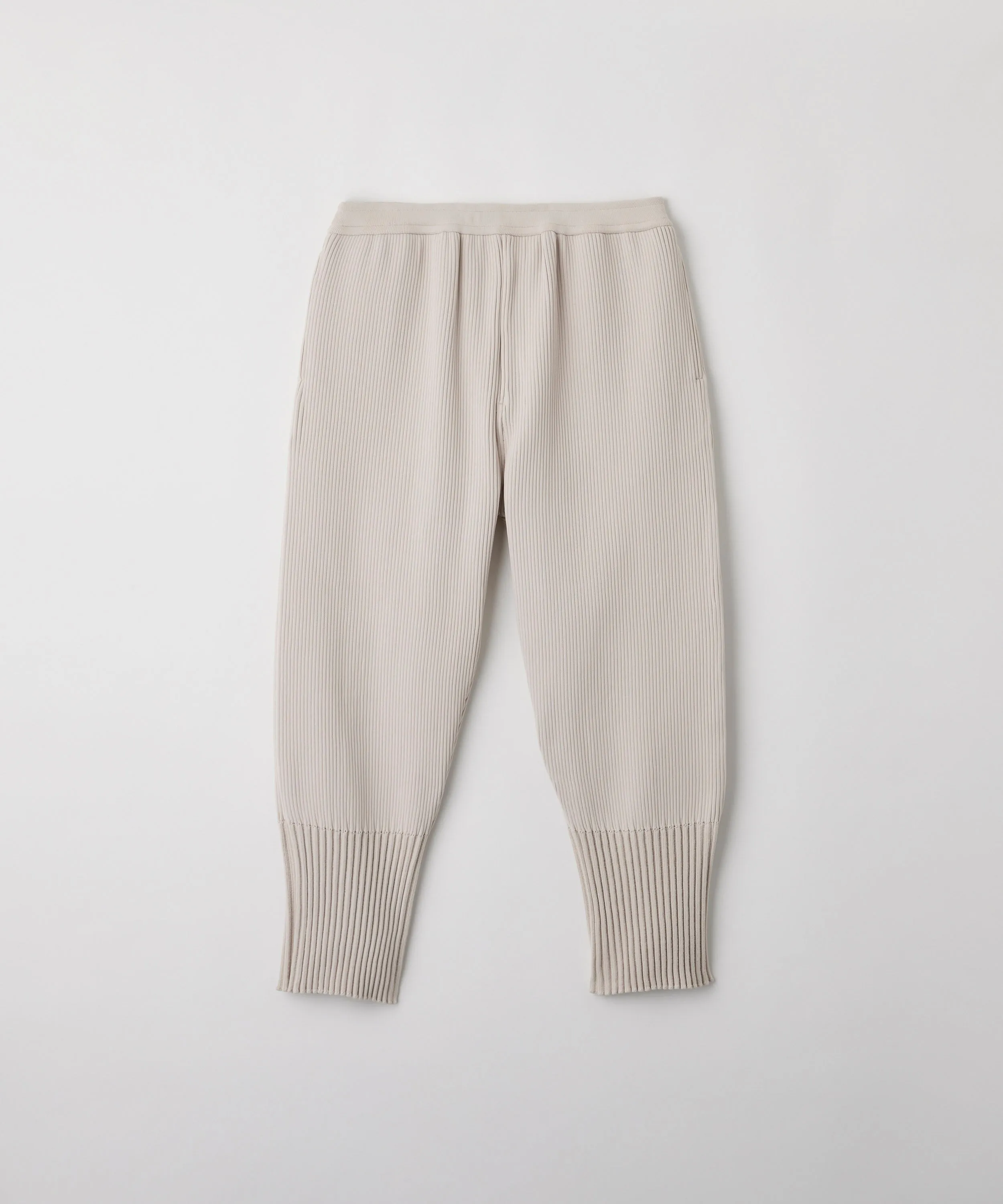 Fluted Taper Pants in Light Beige by CFCL