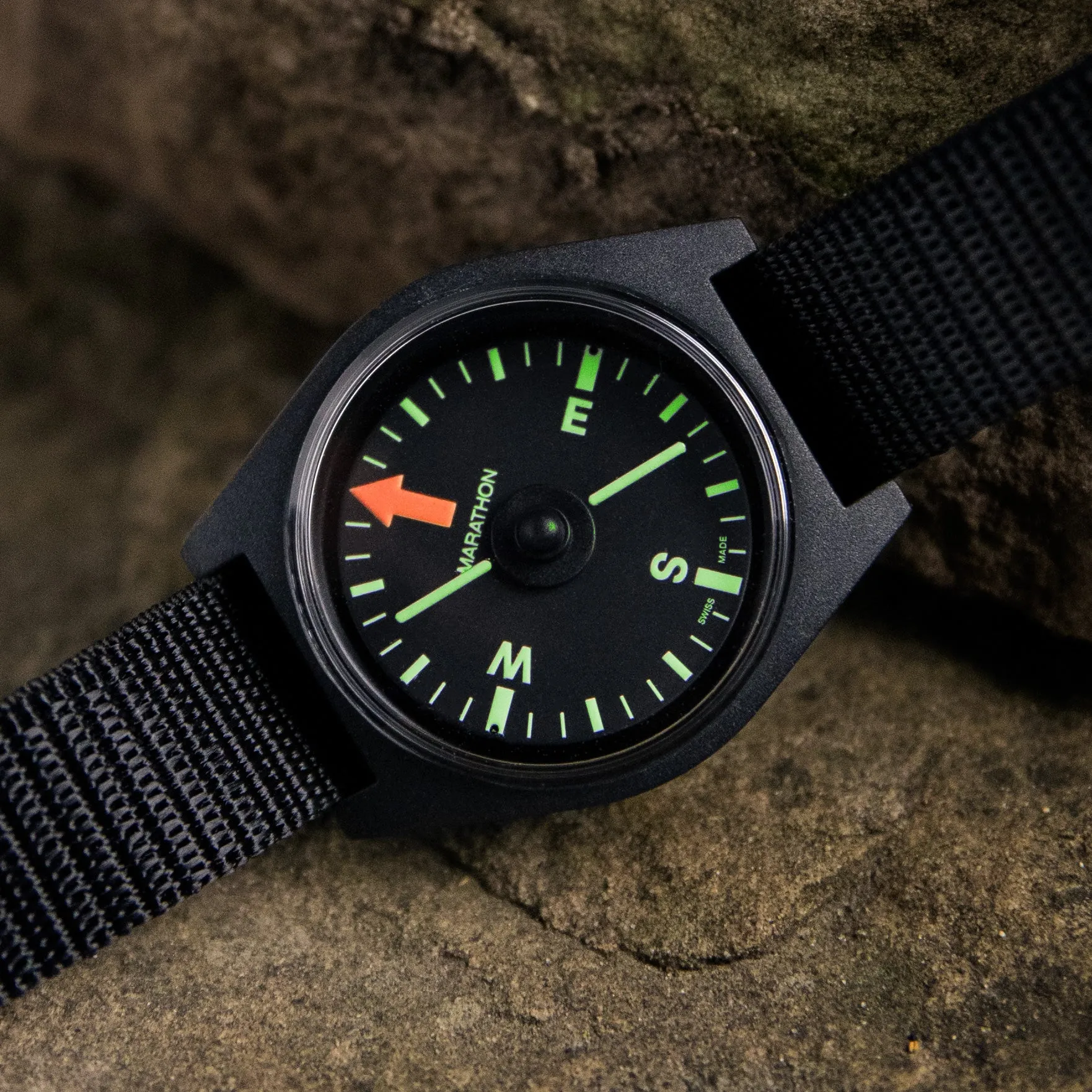 Glow-in-the-Dark Unmounted Wrist Compass