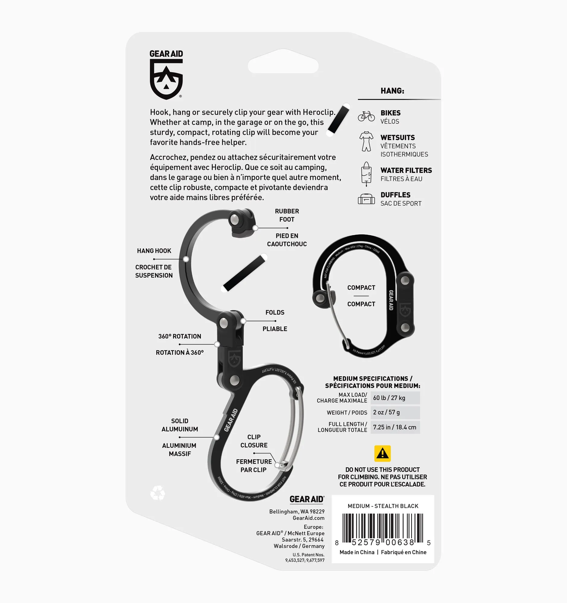 Heroclip Medium Hooked Carabiner