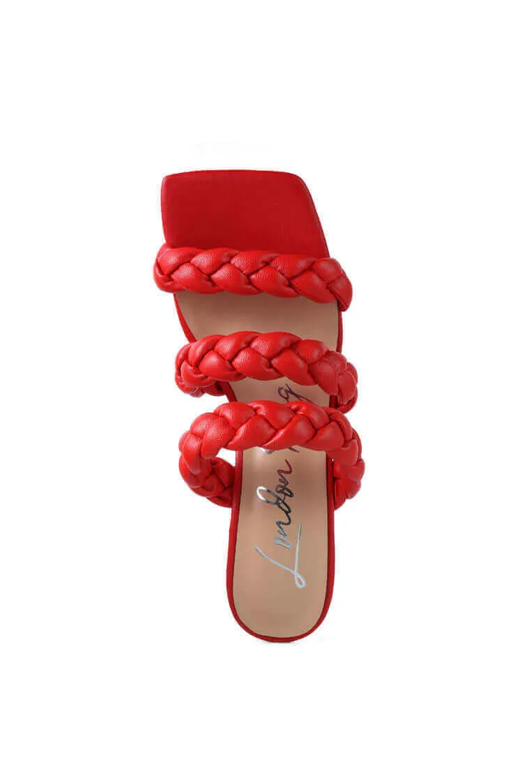 high bae braided strap casual heels