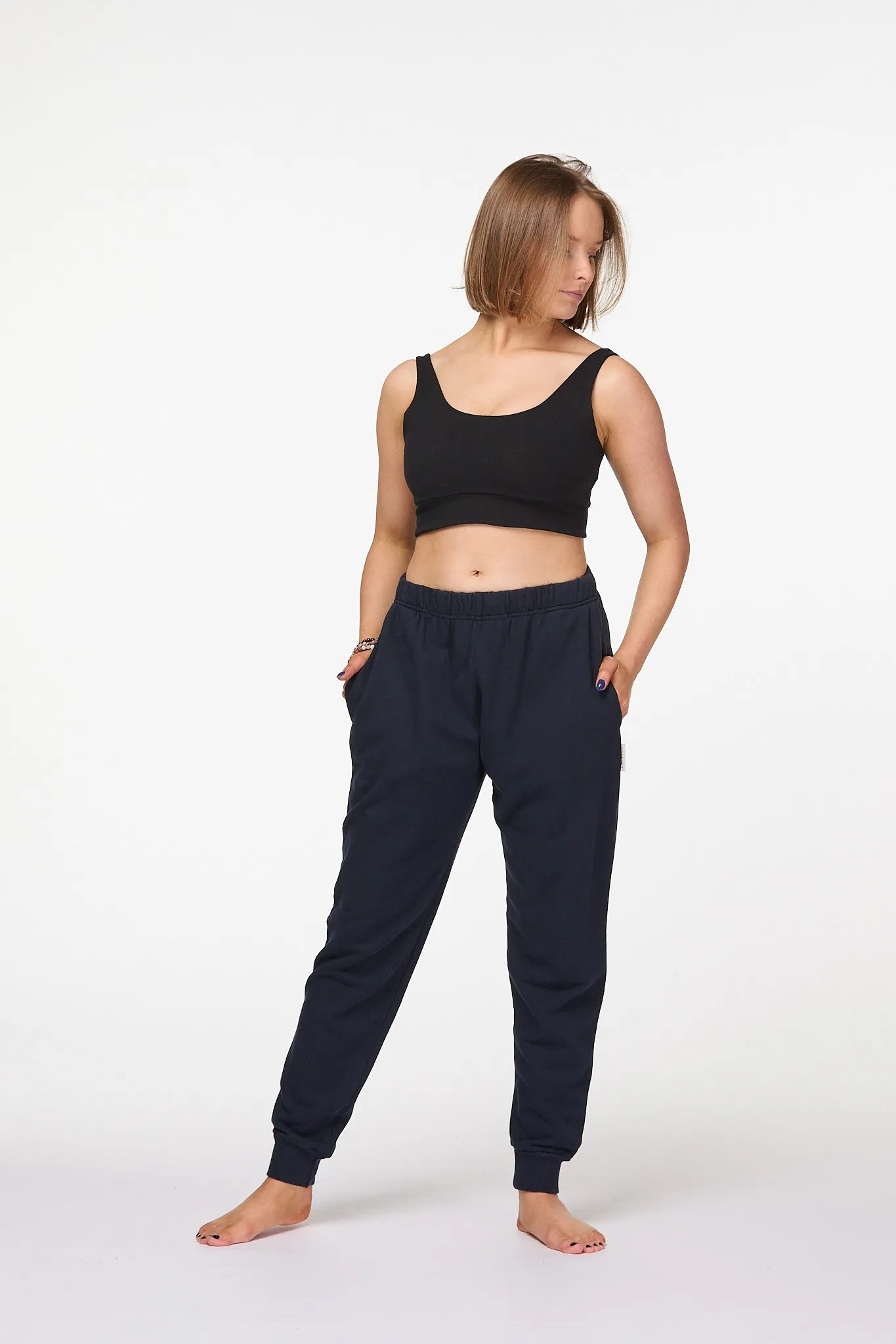 Luna Tapered Leg Pants | Navy