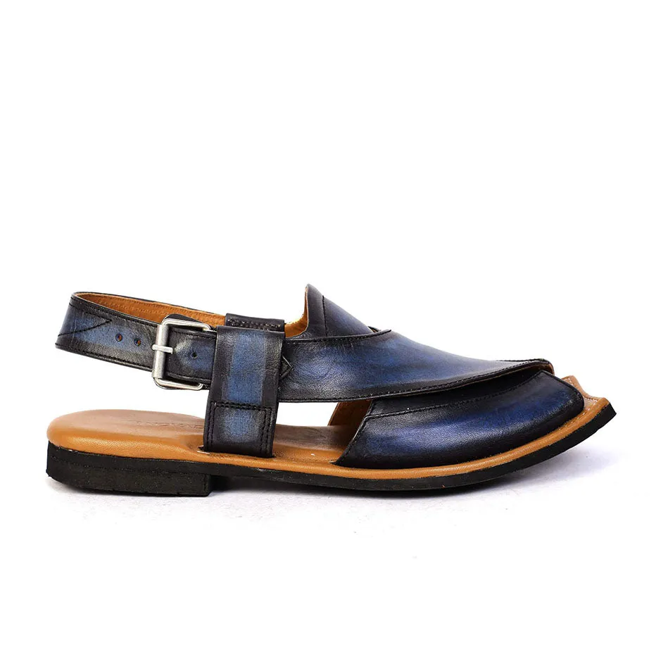 Maestro Stealth Mens Cowhide Streaky Leather Sandals Peshawari Chappal