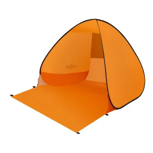 Milestone Camping 18889 Pop Up Beach Tent With Extendable Ground Sheet / UV50  Protection / Water Resistant / Portable Carry Bag Included / 2 Security Pockets / 110cm x 150cm x 165cm