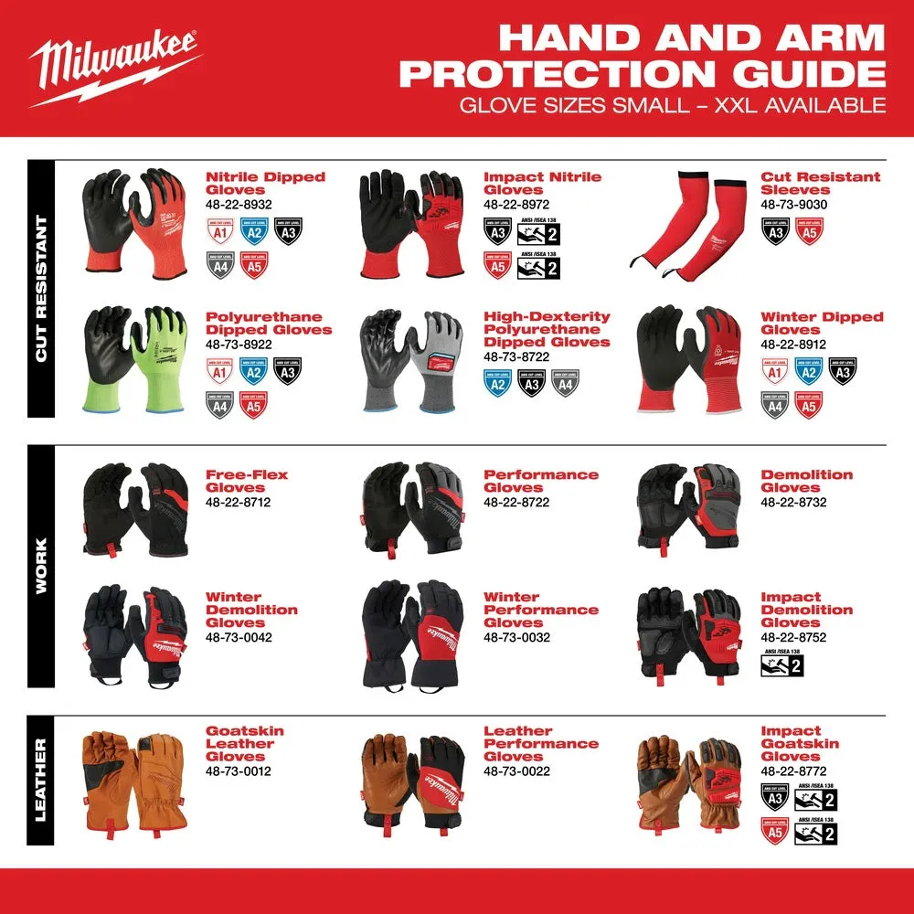 Milwaukee 48-73-0020 Leather Performance Gloves - Small