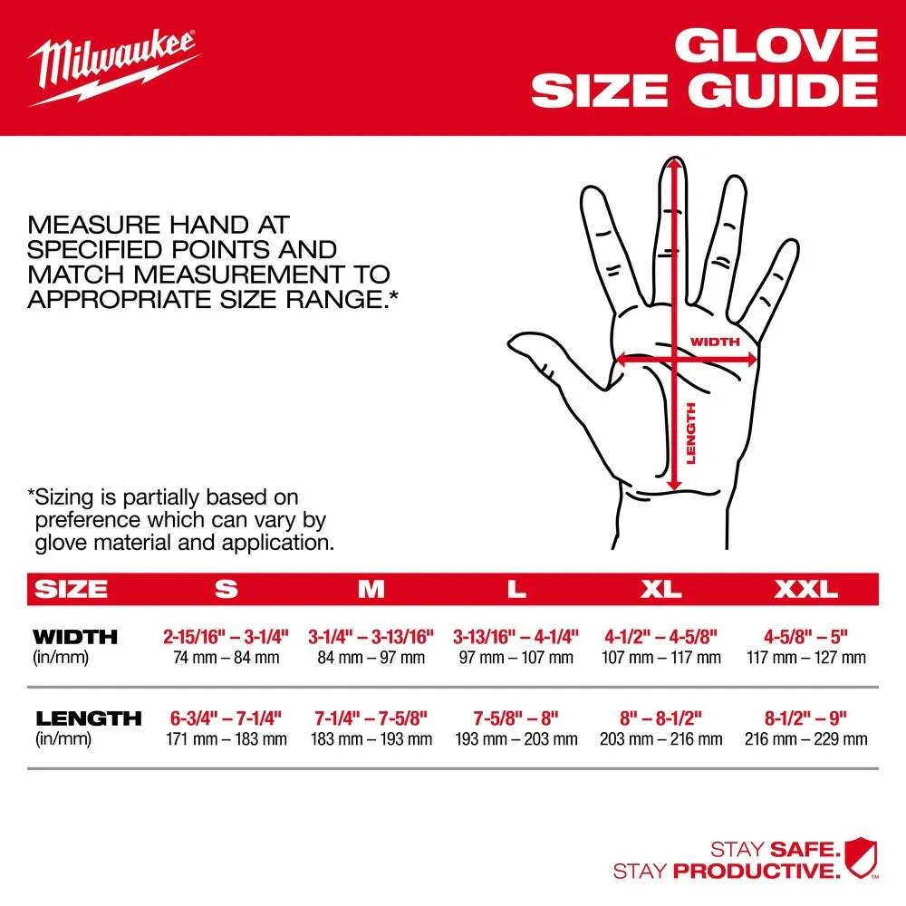 Milwaukee 48-73-0020 Leather Performance Gloves - Small