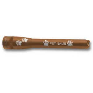 Mini Maglite Pro LED Flashlight - Brown - Custom Pet Engraving