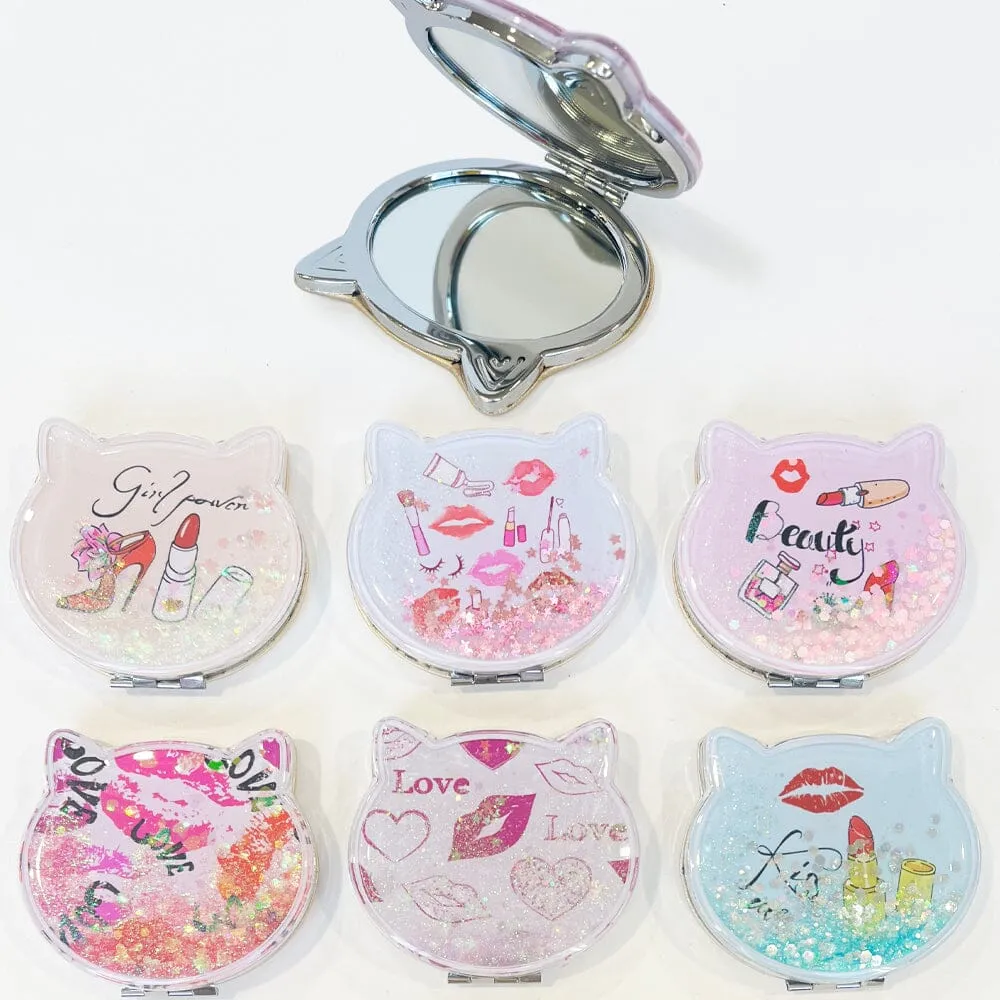 Moving Glitter Compact Mirror 2043 (12 units)