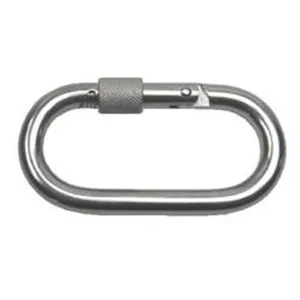 Oval Carabiner w/ Screw Nut SS T316 - 2-3/8" Length