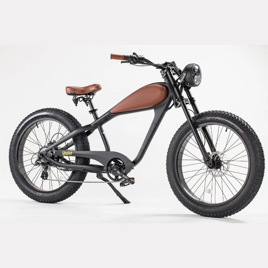 Revi Bikes Cheetah Café Racer 750W 48V Fat Tire Cruiser Electric Bike