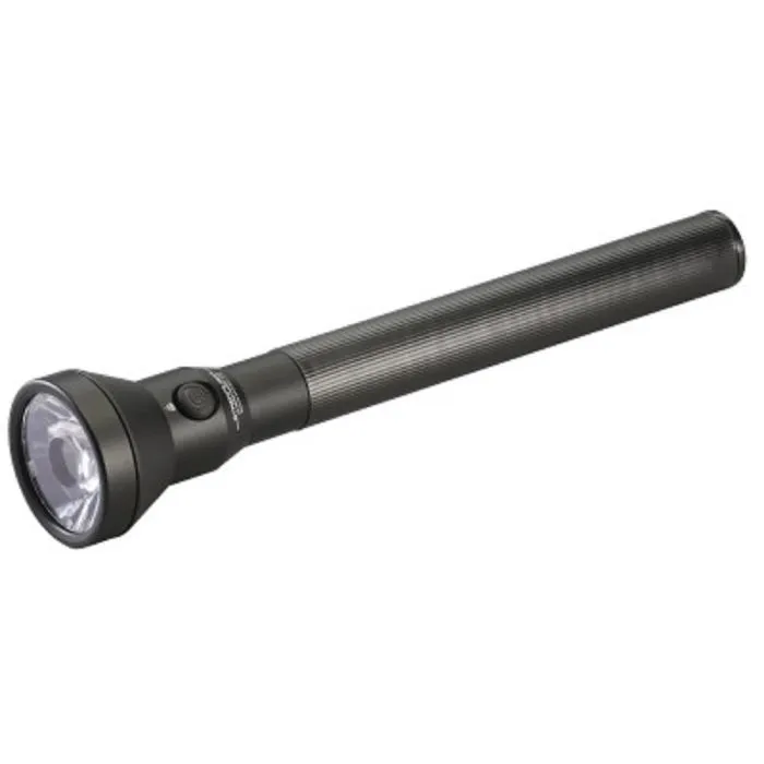 Streamlight UltraStinger LED 77553 Rechargeable LED Flashlight With Slim Barrel, Includes 120V 100V AC And 12V DC Smart Charge, Black, 1 Each