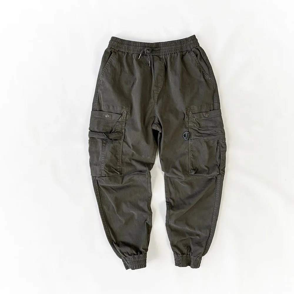 Vintage Functional Cargo Pants - High Quality Khaki Casual Jogging Trousers