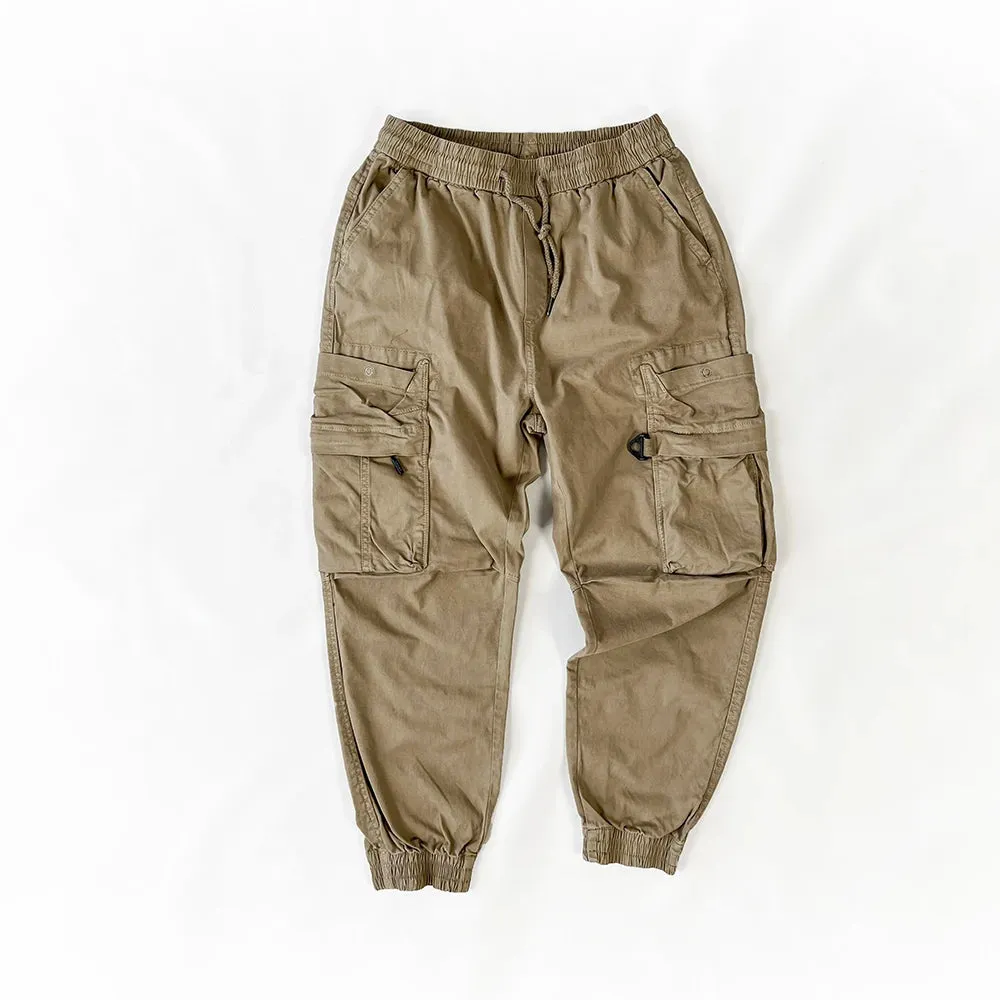 Vintage Functional Cargo Pants - High Quality Khaki Casual Jogging Trousers